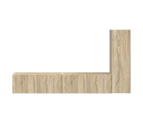 Tv Spintelių Komplektas 2 Pcs Sonoma Ąžuolas Apdirbta Mediena