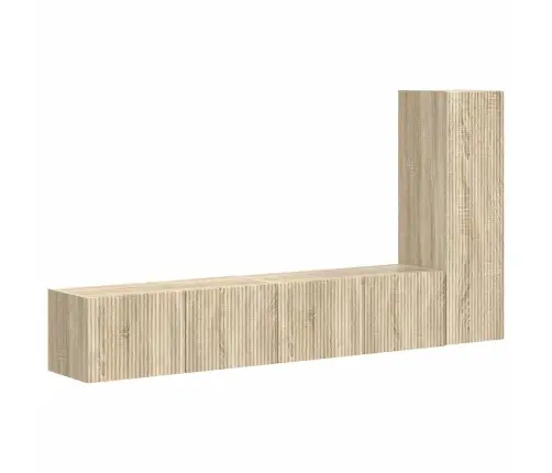 Tv Spintelių Komplektas 2 Pcs Sonoma Ąžuolas Apdirbta Mediena