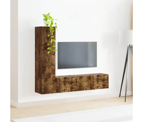 Telerikapi Komplekt 3 Pcs Suitsetatud Tamm Tehispuit