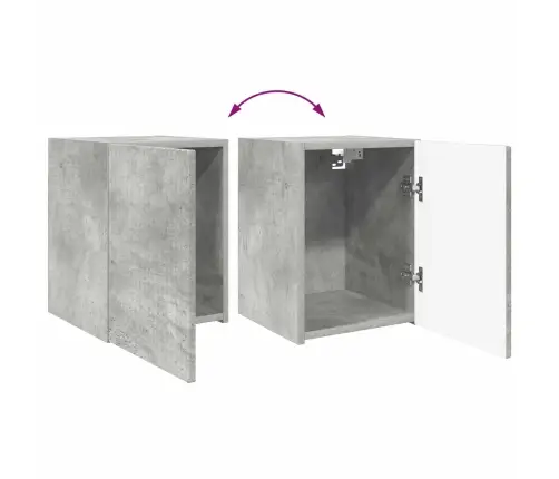 Tv Skapīšu Komplekts 4 Pcs Betona Pelēks Inženierijas Koks Vidaxl