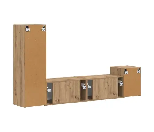 Tv Spintelių Komplektas 4 Pcs Amatininkų Ąžuolas