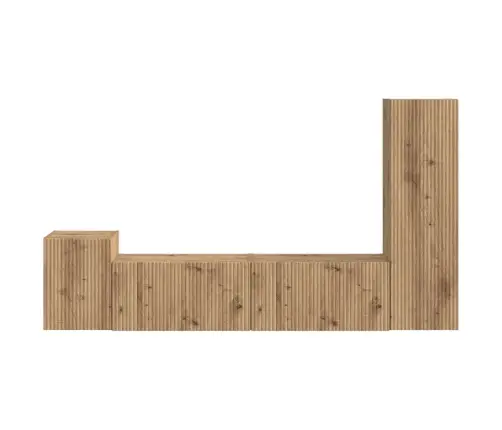 Tv Spintelių Komplektas 4 Pcs Amatininkų Ąžuolas