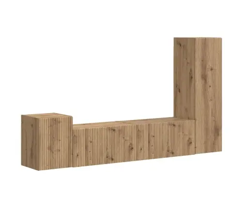 Tv Spintelių Komplektas 4 Pcs Amatininkų Ąžuolas