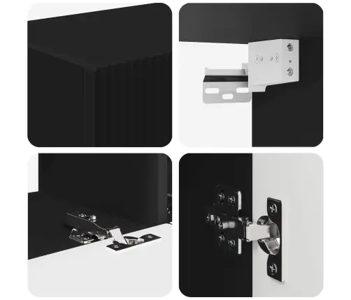 Tv Skapīšu Komplekts 3 Pcs Melna Inženierijas Koks Vidaxl