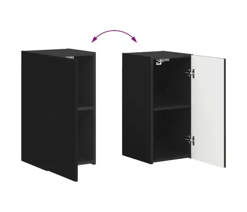 Tv Skapīšu Komplekts 3 Pcs Melna Inženierijas Koks Vidaxl