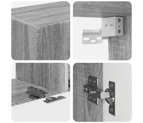 Tv Skapīšu Komplekts 3 Pcs Pelēks Sonoma Inženierijas Koks Vidaxl