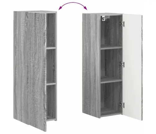 Tv Skapīšu Komplekts 3 Pcs Pelēks Sonoma Inženierijas Koks Vidaxl