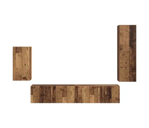 Telerikapi Komplekt 3 Pcs Vana Puit Tehispuit