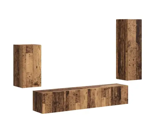 Telerikapi Komplekt 3 Pcs Vana Puit Tehispuit