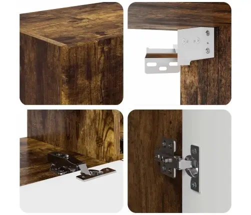 Telerikapi Komplekt 3 Pcs Suitsetatud Tamm Tehispuit