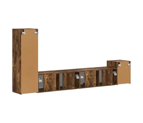 Telerikapi Komplekt 3 Pcs Suitsetatud Tamm Tehispuit