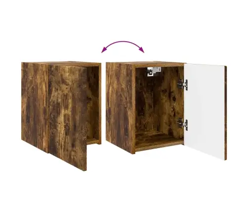 Telerikapi Komplekt 3 Pcs Suitsetatud Tamm Tehispuit