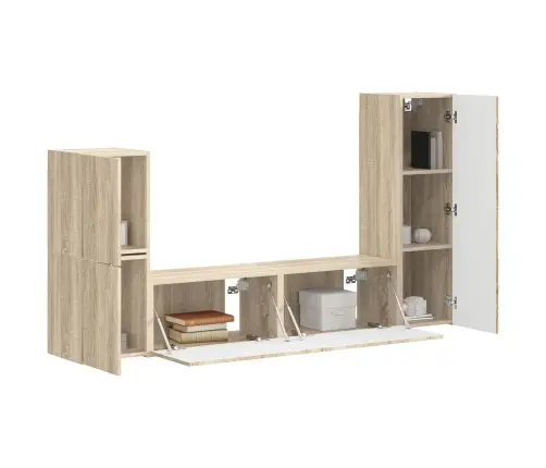 Telerikapi Komplekt 4 Pcs Sonoma Tamm Tehispuit