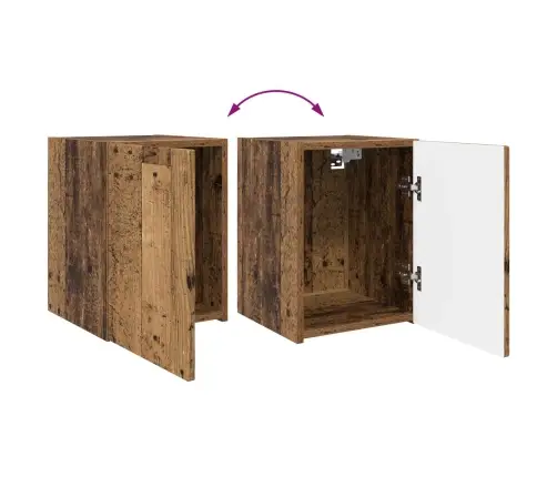 Tv Spintelių Komplektas 4 Pcs Senas Medis Apdirbta Mediena