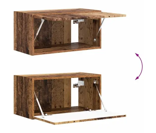 Tv Spintelių Komplektas 4 Pcs Senas Medis Apdirbta Mediena