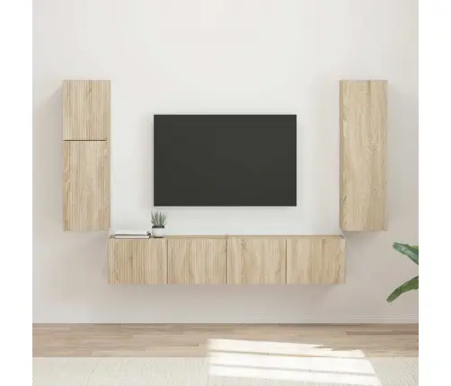 Telerikapi Komplekt 4 Pcs Sonoma Tamm Tehispuit