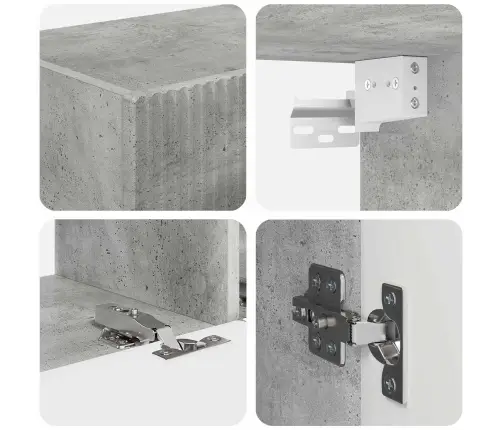 Telerikapi Komplekt 4 Pcs Betoonhall Tehispuit