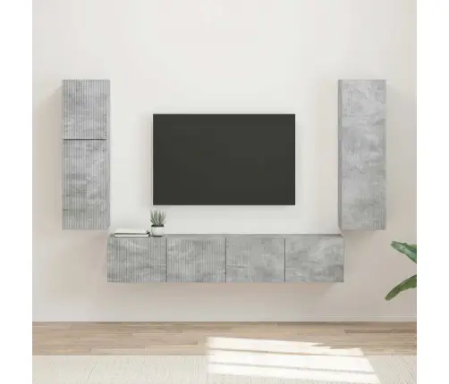 Telerikapi Komplekt 4 Pcs Betoonhall Tehispuit