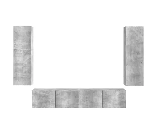 Telerikapi Komplekt 4 Pcs Betoonhall Tehispuit