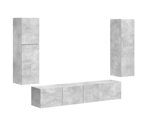 Telerikapi Komplekt 4 Pcs Betoonhall Tehispuit