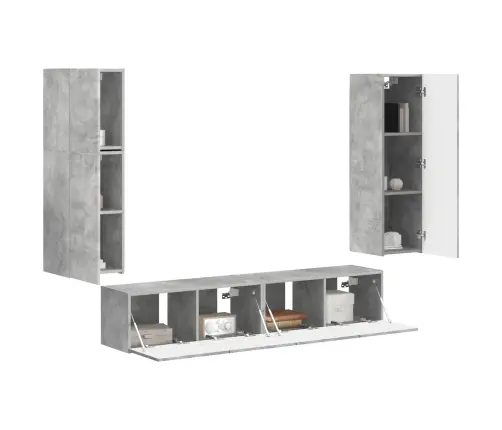 Telerikapi Komplekt 4 Pcs Betoonhall Tehispuit