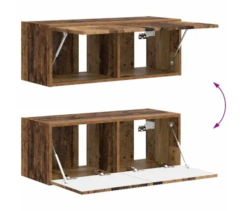 Tv Skapīšu Komplekts 4 Pcs Vecs Koks Inženierijas Koks Vidaxl