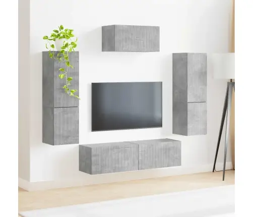 Telerikapi Komplekt 4 Pcs Betoonhall Tehispuit