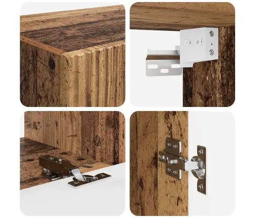 Tv Skapīšu Komplekts 4 Pcs Vecs Koks Inženierijas Koks Vidaxl