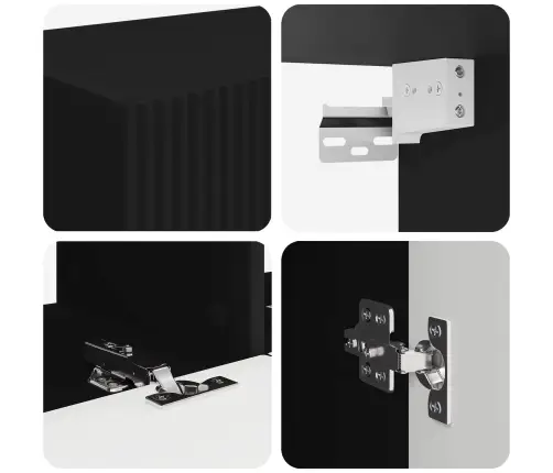 Tv Skapīšu Komplekts 6 Pcs Melna Inženierijas Koks Vidaxl