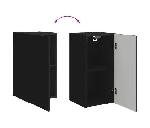 Tv Skapīšu Komplekts 6 Pcs Melna Inženierijas Koks Vidaxl