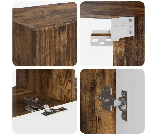 Telerikapi Komplekt 6 Pcs Suitsetatud Tamm Tehispuit