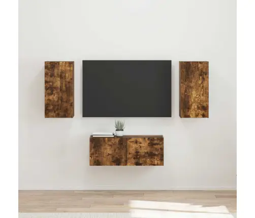 Telerikapi Komplekt 6 Pcs Suitsetatud Tamm Tehispuit