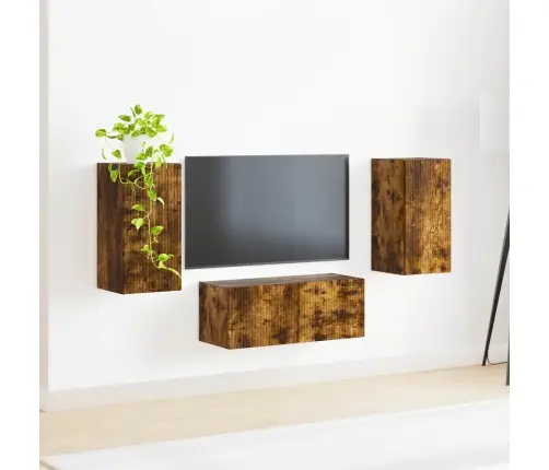 Telerikapi Komplekt 6 Pcs Suitsetatud Tamm Tehispuit