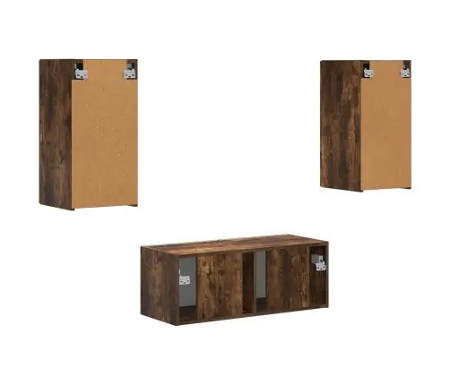 Telerikapi Komplekt 6 Pcs Suitsetatud Tamm Tehispuit