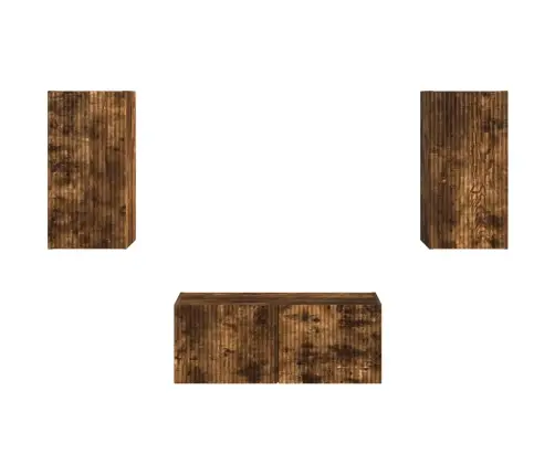 Telerikapi Komplekt 6 Pcs Suitsetatud Tamm Tehispuit