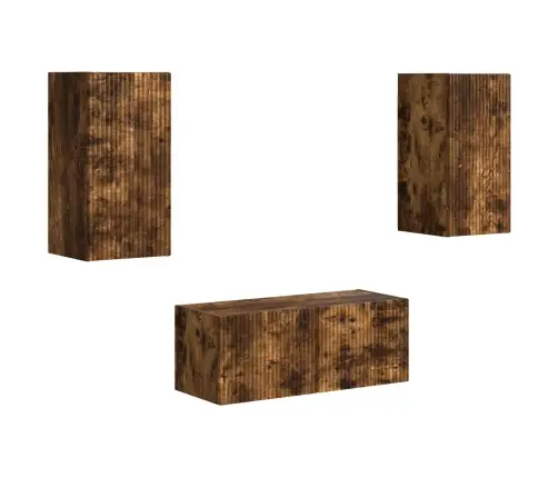 Telerikapi Komplekt 6 Pcs Suitsetatud Tamm Tehispuit