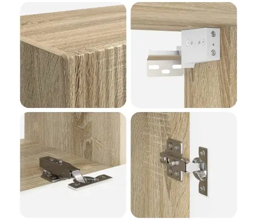 Tv Skapīšu Komplekts 3 Pcs Sonoma Ozols Inženierijas Koks Vidaxl