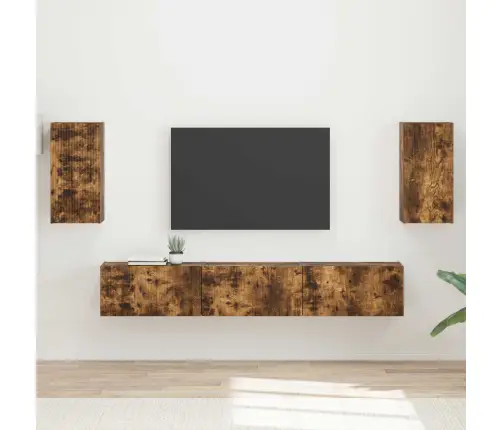 Telerikapi Komplekt 5 Pcs Suitsetatud Tamm Tehispuit