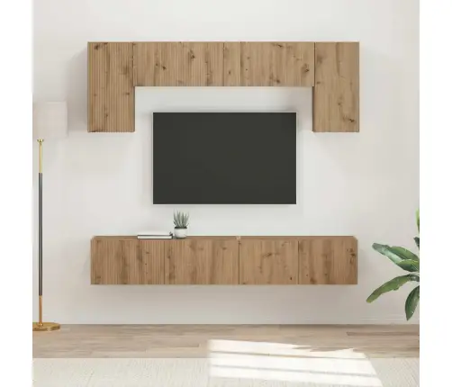 Tv Skapīšu Komplekts 4 Pcs Balts Inženierijas Koks Vidaxl