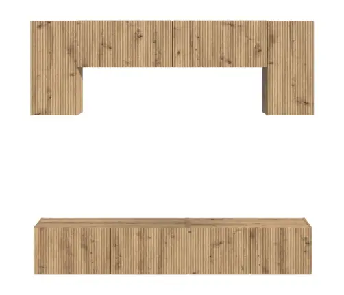 Tv Spintelių Komplektas 4 Pcs Amatininkų Ąžuolas