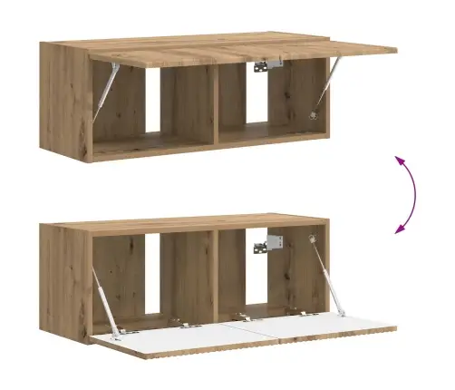 Tv Spintelių Komplektas 4 Pcs Amatininkų Ąžuolas