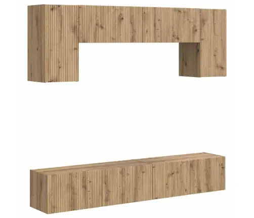 Tv Spintelių Komplektas 4 Pcs Amatininkų Ąžuolas