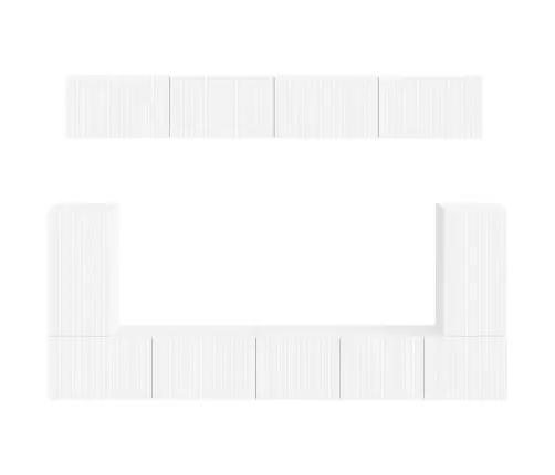 Telerikapi Komplekt Seinale Kinnitatav 5 Pcs Valge Tehispuit