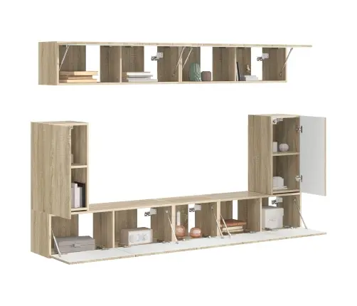 Telerikapi Komplekt 5 Pcs Sonoma Tamm Tehispuit