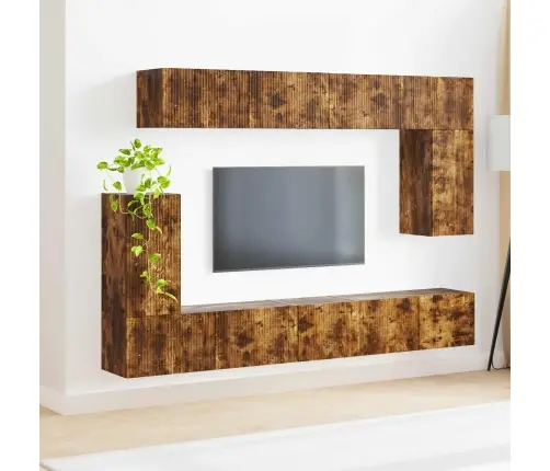 Telerikapi Komplekt 5 Pcs Suitsetatud Tamm Tehispuit