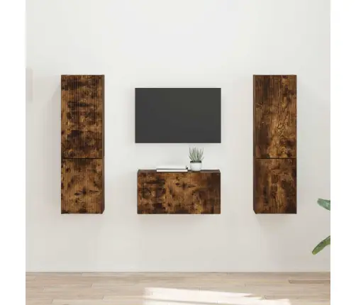 Telerikapi Komplekt 5 Pcs Suitsetatud Tamm Tehispuit