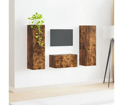 Telerikapi Komplekt 5 Pcs Suitsetatud Tamm Tehispuit