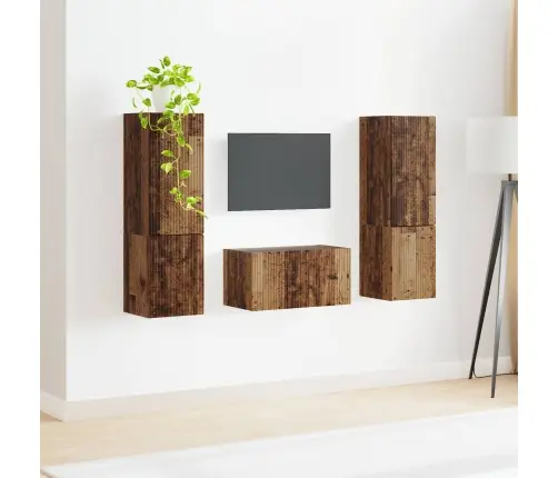 Telerikapi Komplekt 5 Pcs Vana Puit Tehispuit