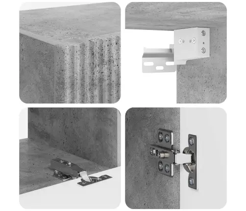 4 Pcs Betona Pelēks Vidaxl