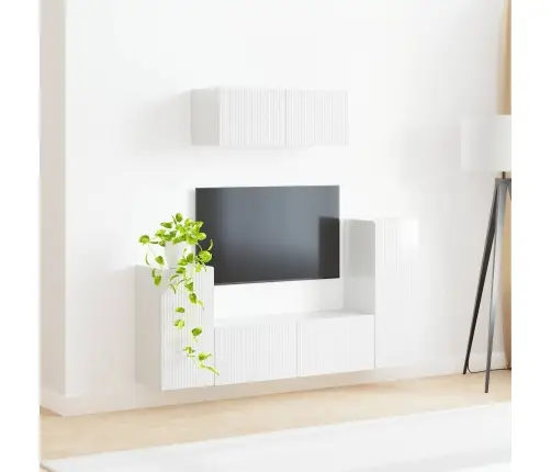 4 Pcs Augsta Spīduma Baltā Krāsa Vidaxl